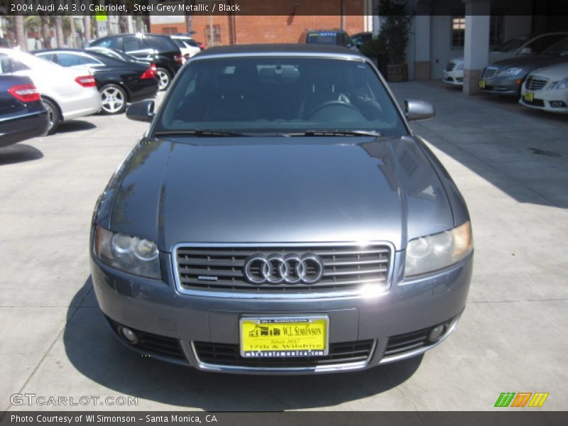 Steel Grey Metallic / Black 2004 Audi A4 3.0 Cabriolet