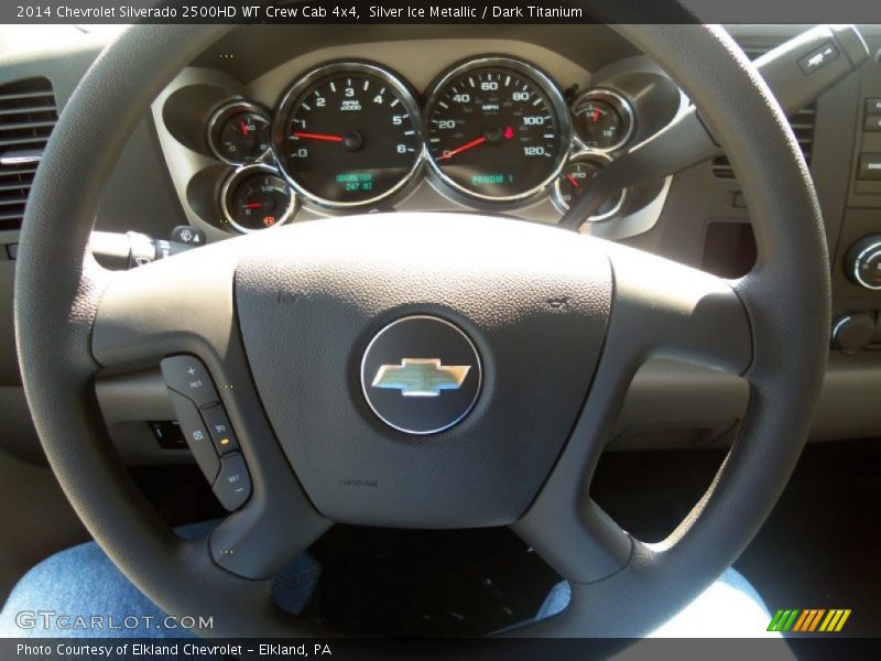 Silver Ice Metallic / Dark Titanium 2014 Chevrolet Silverado 2500HD WT Crew Cab 4x4