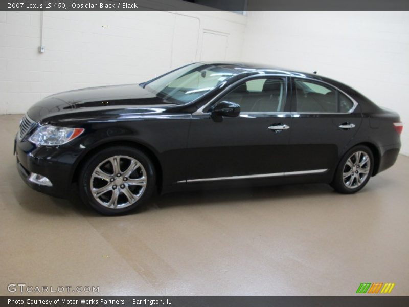 Obsidian Black / Black 2007 Lexus LS 460