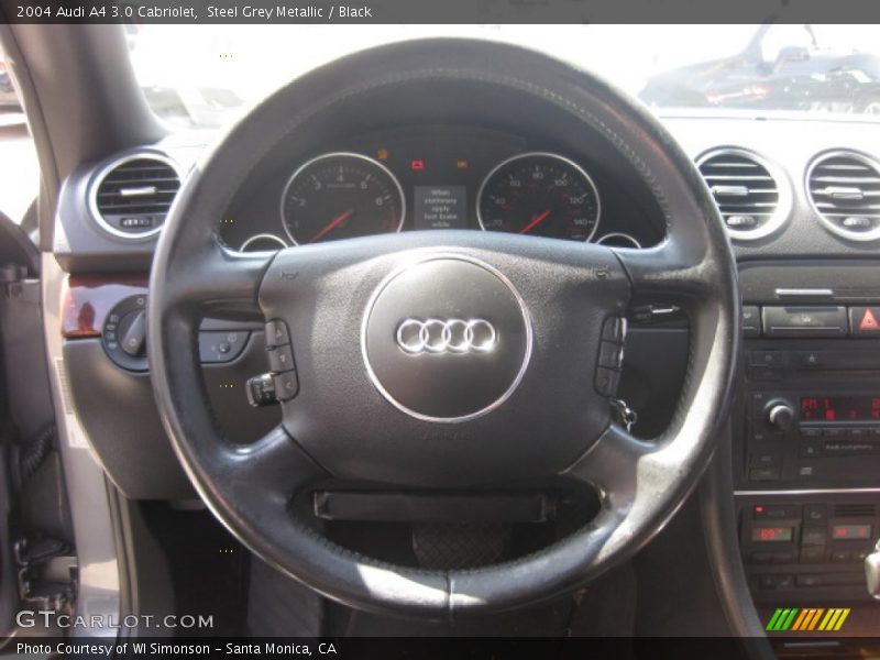 Steel Grey Metallic / Black 2004 Audi A4 3.0 Cabriolet