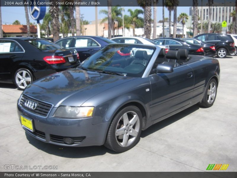 Steel Grey Metallic / Black 2004 Audi A4 3.0 Cabriolet