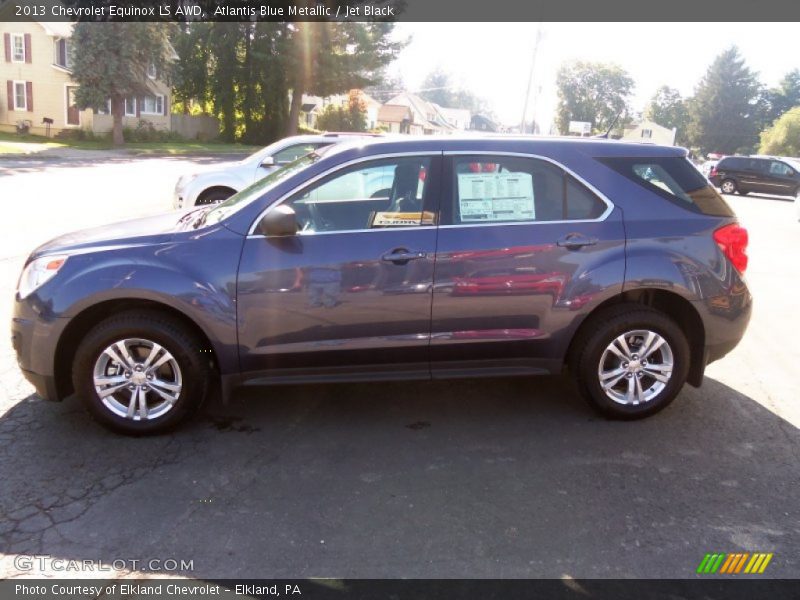 Atlantis Blue Metallic / Jet Black 2013 Chevrolet Equinox LS AWD
