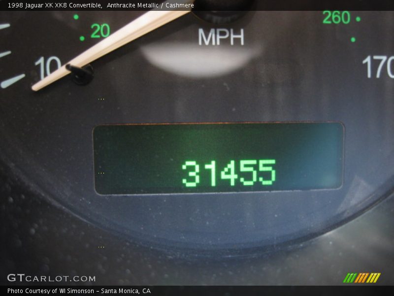 Anthracite Metallic / Cashmere 1998 Jaguar XK XK8 Convertible