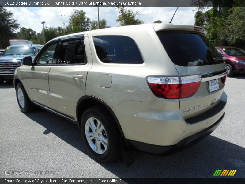 White Gold / Dark Graystone/Medium Graystone 2012 Dodge Durango SXT