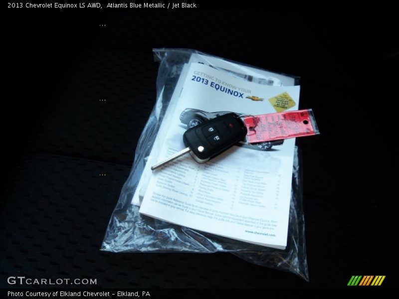 Atlantis Blue Metallic / Jet Black 2013 Chevrolet Equinox LS AWD