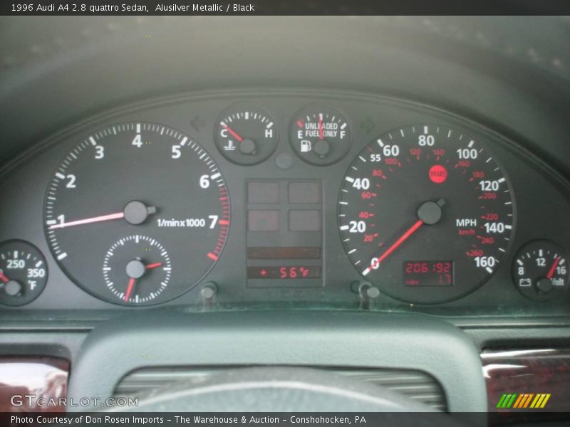 Alusilver Metallic / Black 1996 Audi A4 2.8 quattro Sedan