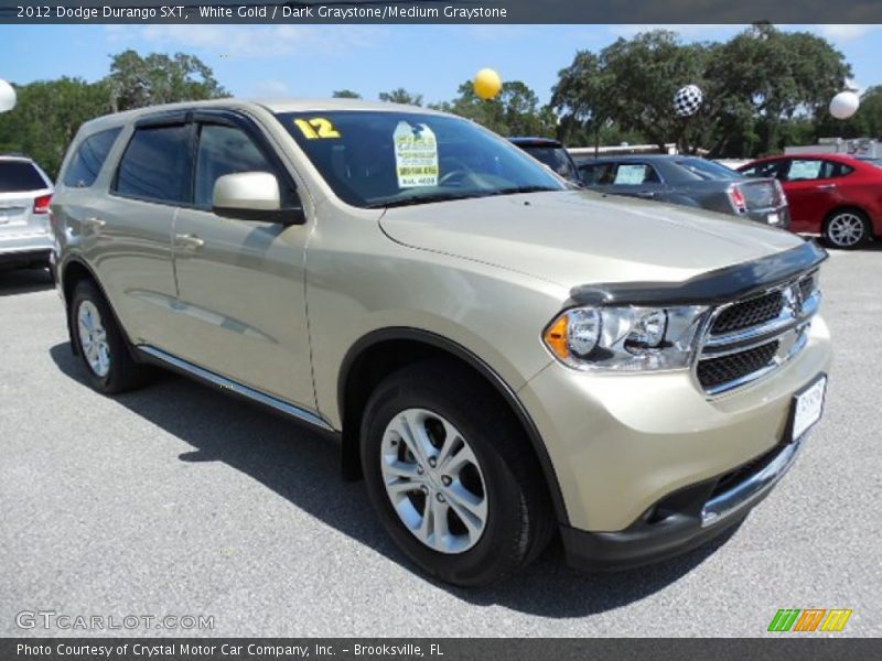 White Gold / Dark Graystone/Medium Graystone 2012 Dodge Durango SXT