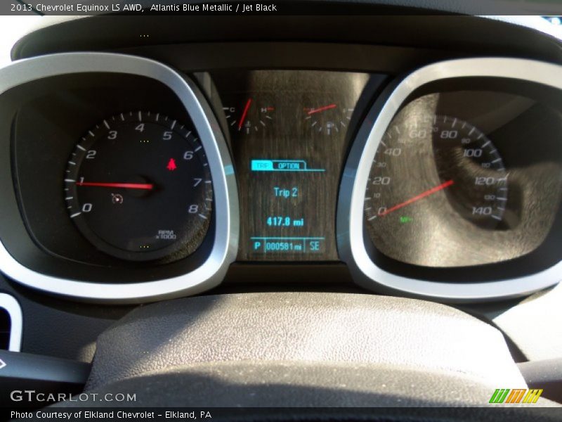 Atlantis Blue Metallic / Jet Black 2013 Chevrolet Equinox LS AWD