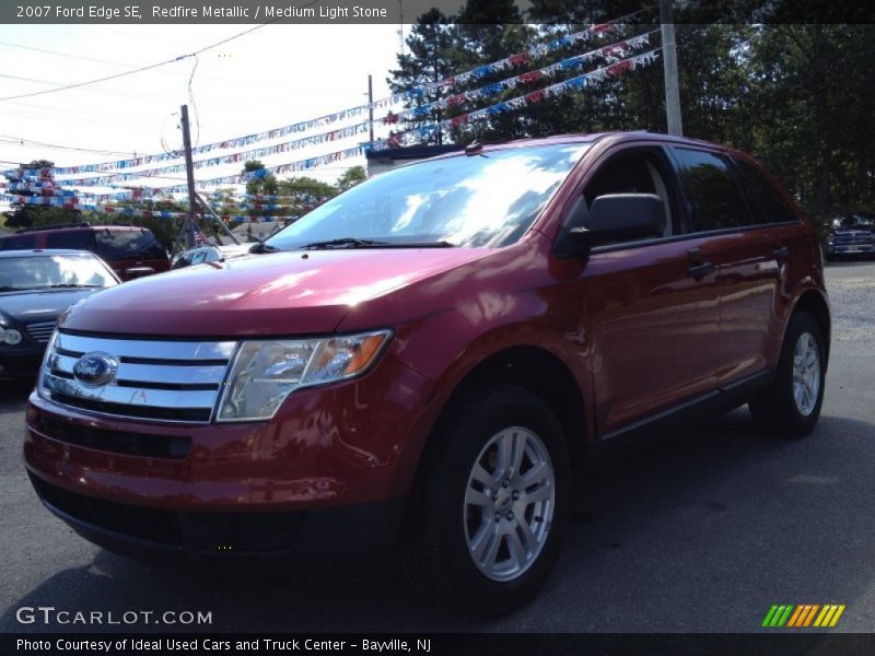 Redfire Metallic / Medium Light Stone 2007 Ford Edge SE