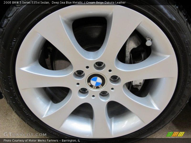 Deep Sea Blue Metallic / Cream Beige Dakota Leather 2008 BMW 5 Series 535xi Sedan