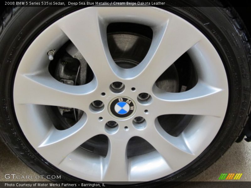 Deep Sea Blue Metallic / Cream Beige Dakota Leather 2008 BMW 5 Series 535xi Sedan