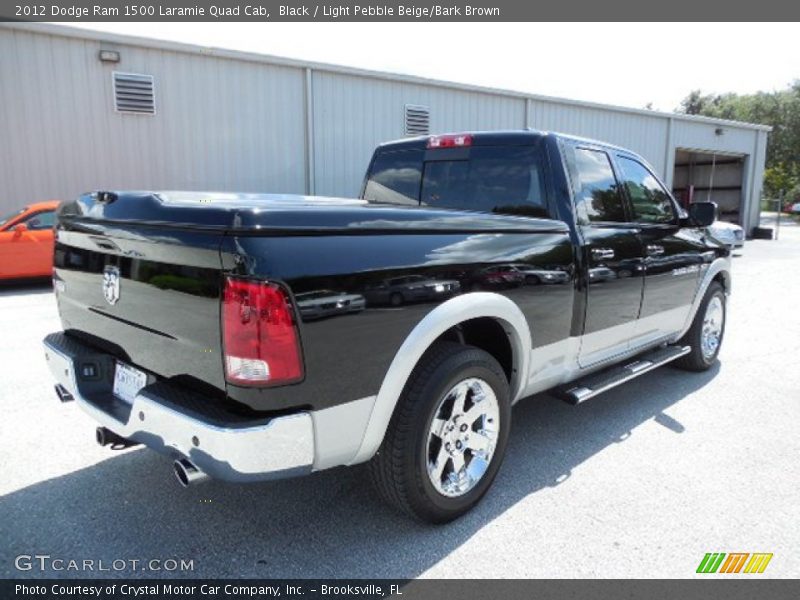 Black / Light Pebble Beige/Bark Brown 2012 Dodge Ram 1500 Laramie Quad Cab