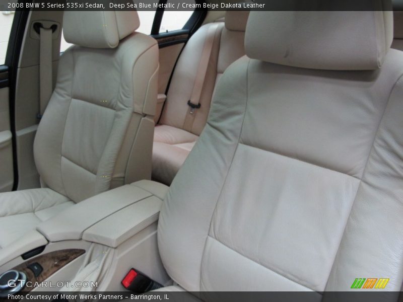 Deep Sea Blue Metallic / Cream Beige Dakota Leather 2008 BMW 5 Series 535xi Sedan