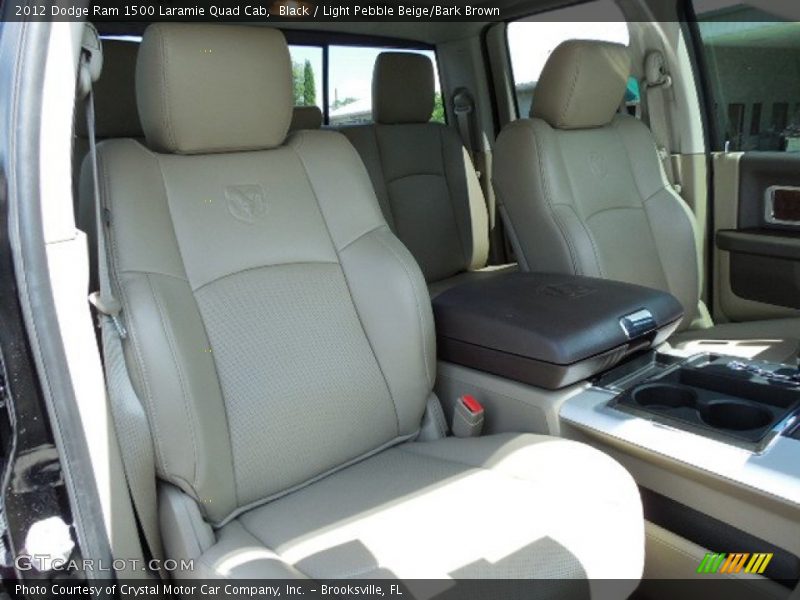 Black / Light Pebble Beige/Bark Brown 2012 Dodge Ram 1500 Laramie Quad Cab