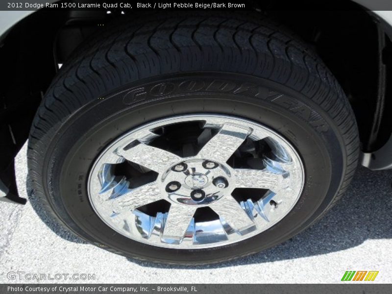 Black / Light Pebble Beige/Bark Brown 2012 Dodge Ram 1500 Laramie Quad Cab