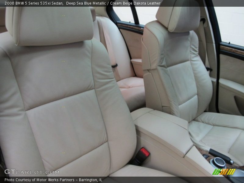 Deep Sea Blue Metallic / Cream Beige Dakota Leather 2008 BMW 5 Series 535xi Sedan