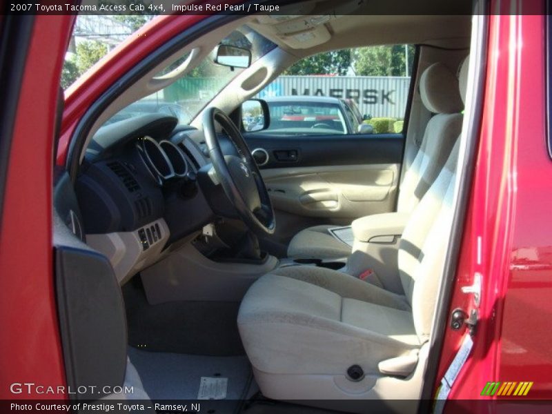 Impulse Red Pearl / Taupe 2007 Toyota Tacoma Access Cab 4x4