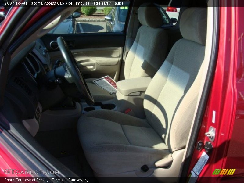 Impulse Red Pearl / Taupe 2007 Toyota Tacoma Access Cab 4x4
