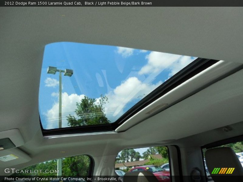 Black / Light Pebble Beige/Bark Brown 2012 Dodge Ram 1500 Laramie Quad Cab