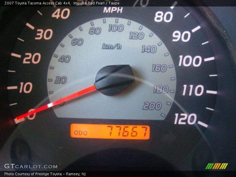 Impulse Red Pearl / Taupe 2007 Toyota Tacoma Access Cab 4x4