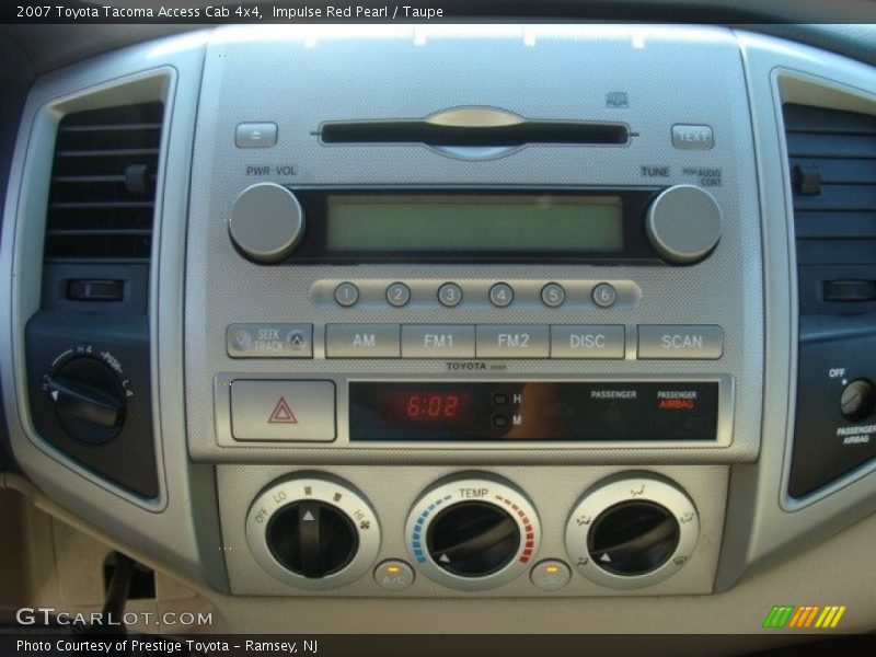Impulse Red Pearl / Taupe 2007 Toyota Tacoma Access Cab 4x4