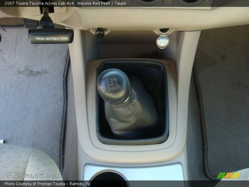Impulse Red Pearl / Taupe 2007 Toyota Tacoma Access Cab 4x4