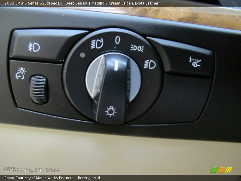 Deep Sea Blue Metallic / Cream Beige Dakota Leather 2008 BMW 5 Series 535xi Sedan