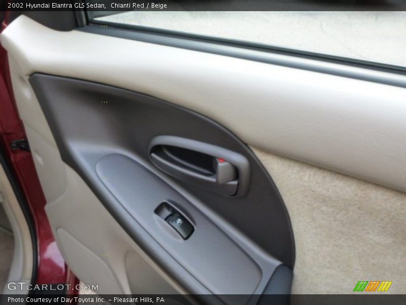 Chianti Red / Beige 2002 Hyundai Elantra GLS Sedan