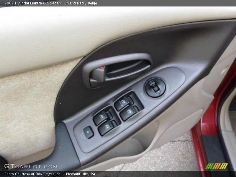 Chianti Red / Beige 2002 Hyundai Elantra GLS Sedan