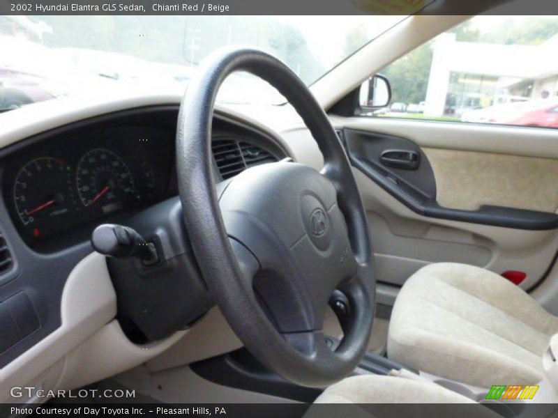 Chianti Red / Beige 2002 Hyundai Elantra GLS Sedan