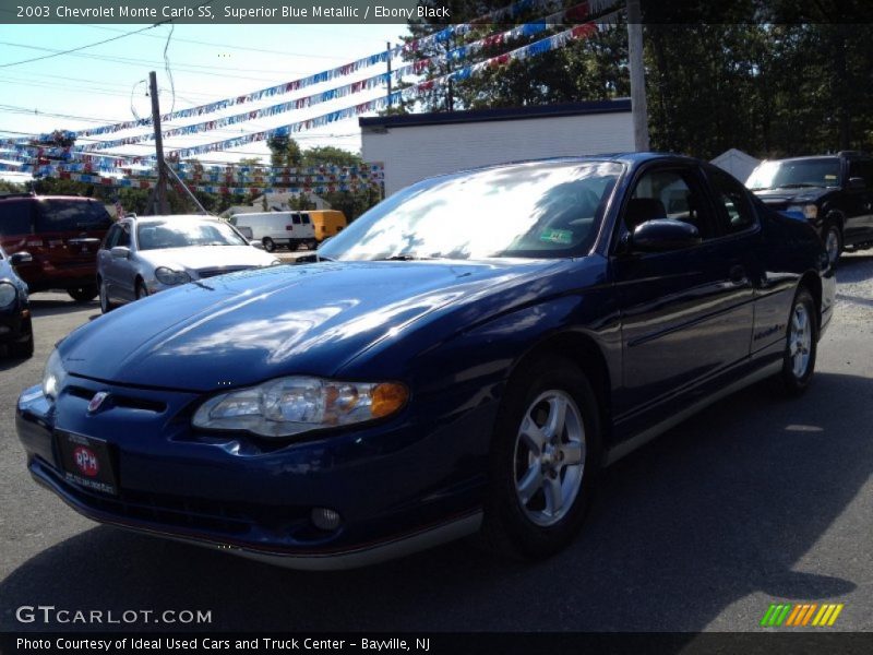 Superior Blue Metallic / Ebony Black 2003 Chevrolet Monte Carlo SS