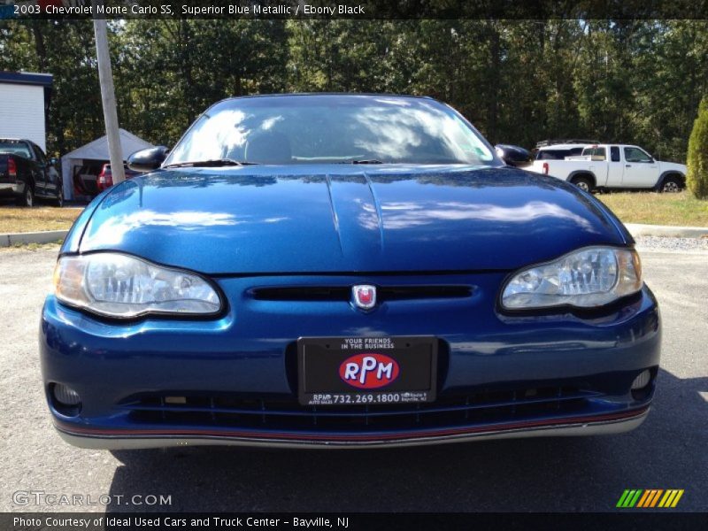 Superior Blue Metallic / Ebony Black 2003 Chevrolet Monte Carlo SS