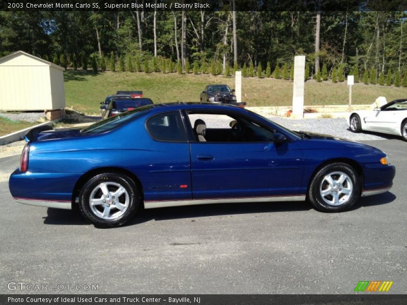 Superior Blue Metallic / Ebony Black 2003 Chevrolet Monte Carlo SS