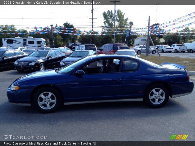 Superior Blue Metallic / Ebony Black 2003 Chevrolet Monte Carlo SS