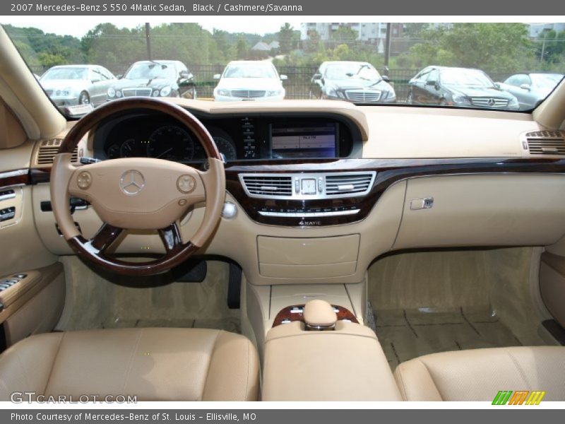 Black / Cashmere/Savanna 2007 Mercedes-Benz S 550 4Matic Sedan