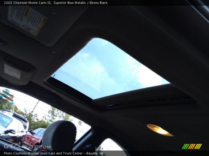 Superior Blue Metallic / Ebony Black 2003 Chevrolet Monte Carlo SS