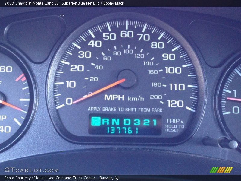 Superior Blue Metallic / Ebony Black 2003 Chevrolet Monte Carlo SS