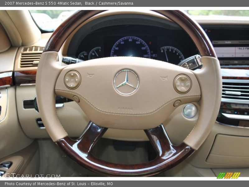 Black / Cashmere/Savanna 2007 Mercedes-Benz S 550 4Matic Sedan