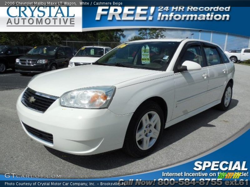 White / Cashmere Beige 2006 Chevrolet Malibu Maxx LT Wagon