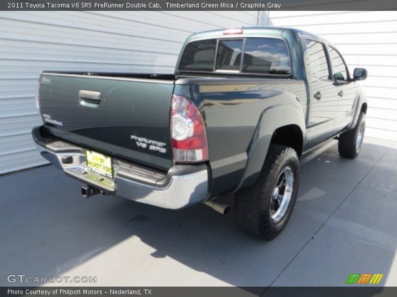 Timberland Green Mica / Graphite Gray 2011 Toyota Tacoma V6 SR5 PreRunner Double Cab