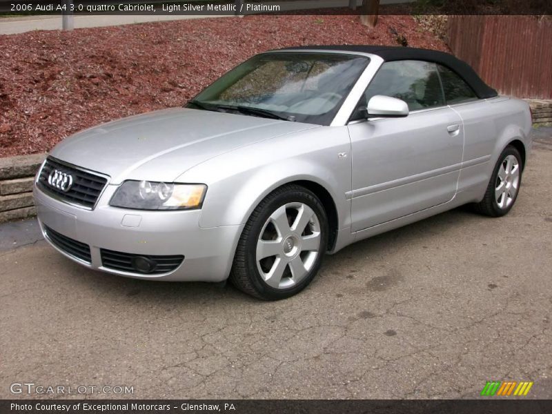 Light Silver Metallic / Platinum 2006 Audi A4 3.0 quattro Cabriolet