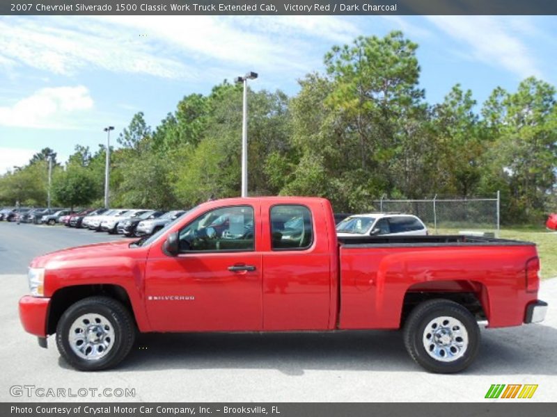 Victory Red / Dark Charcoal 2007 Chevrolet Silverado 1500 Classic Work Truck Extended Cab