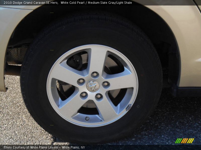 White Gold Pearl / Medium Slate Gray/Light Shale 2010 Dodge Grand Caravan SE Hero