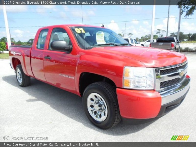 Victory Red / Dark Charcoal 2007 Chevrolet Silverado 1500 Classic Work Truck Extended Cab