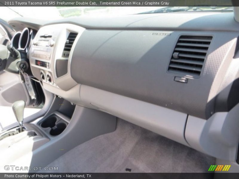 Timberland Green Mica / Graphite Gray 2011 Toyota Tacoma V6 SR5 PreRunner Double Cab