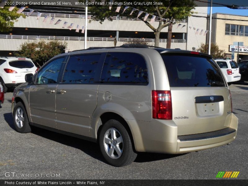 White Gold Pearl / Medium Slate Gray/Light Shale 2010 Dodge Grand Caravan SE Hero
