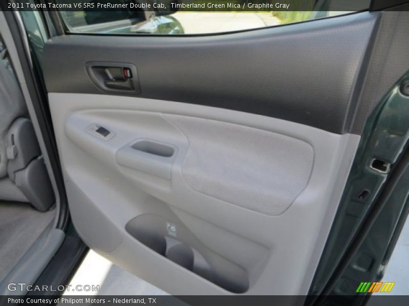 Timberland Green Mica / Graphite Gray 2011 Toyota Tacoma V6 SR5 PreRunner Double Cab