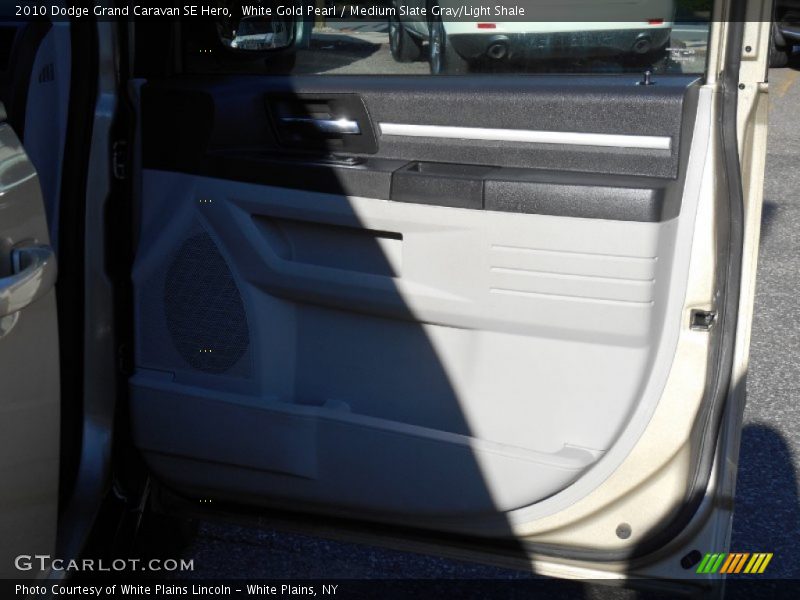 White Gold Pearl / Medium Slate Gray/Light Shale 2010 Dodge Grand Caravan SE Hero