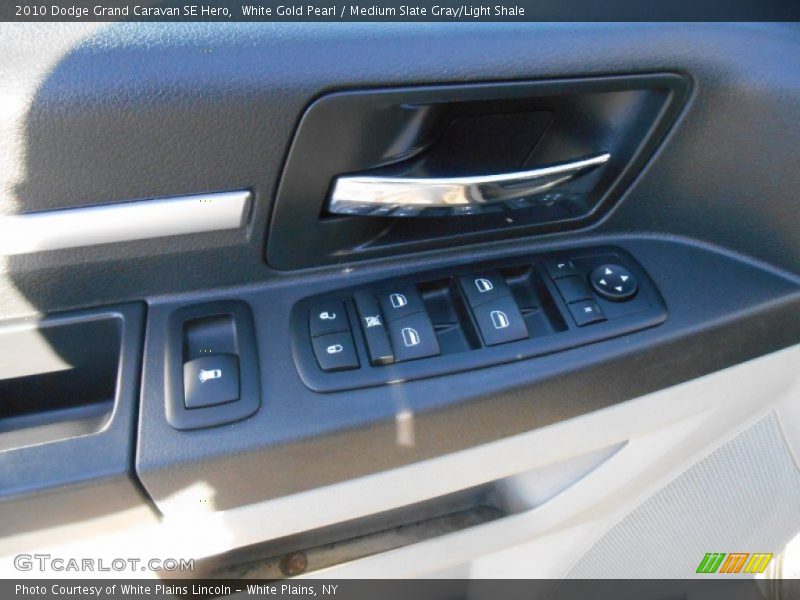 White Gold Pearl / Medium Slate Gray/Light Shale 2010 Dodge Grand Caravan SE Hero