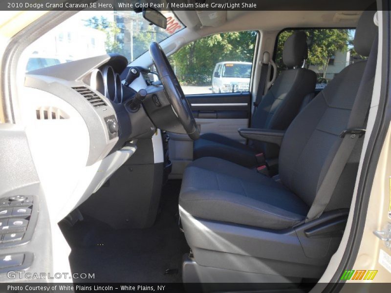 White Gold Pearl / Medium Slate Gray/Light Shale 2010 Dodge Grand Caravan SE Hero